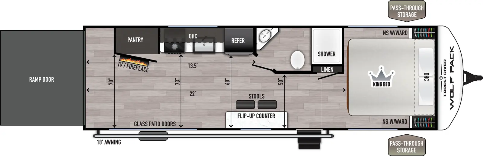 Wolf Pack 26-13.5 Floorplan